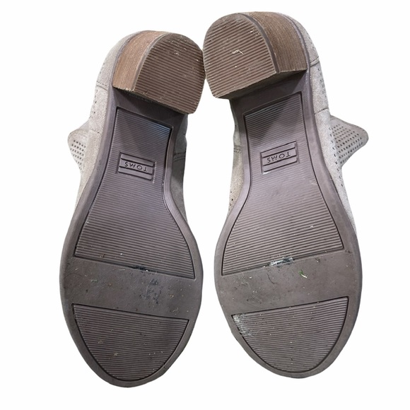 Toms Majorca Peep Toe Perf Mid-Calf Wedged Sandal - Picture 5 of 8